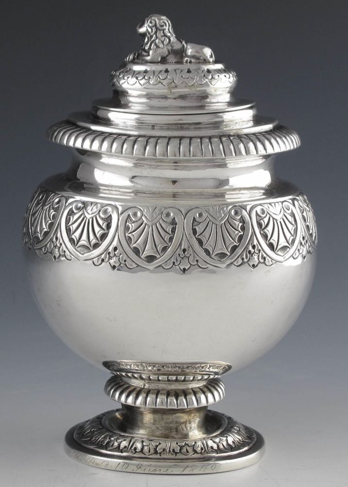 Dutch Sterling Silver Tea Caddy